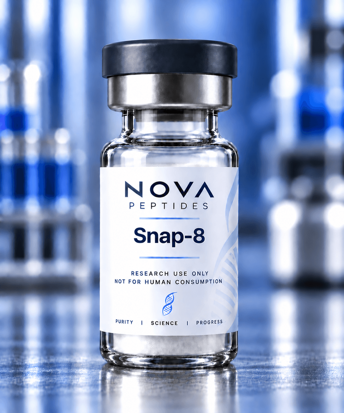 Snap-8 vial from Nova Peptides, research use only