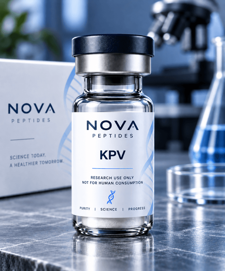 KPV vial from Nova Peptides, research use only